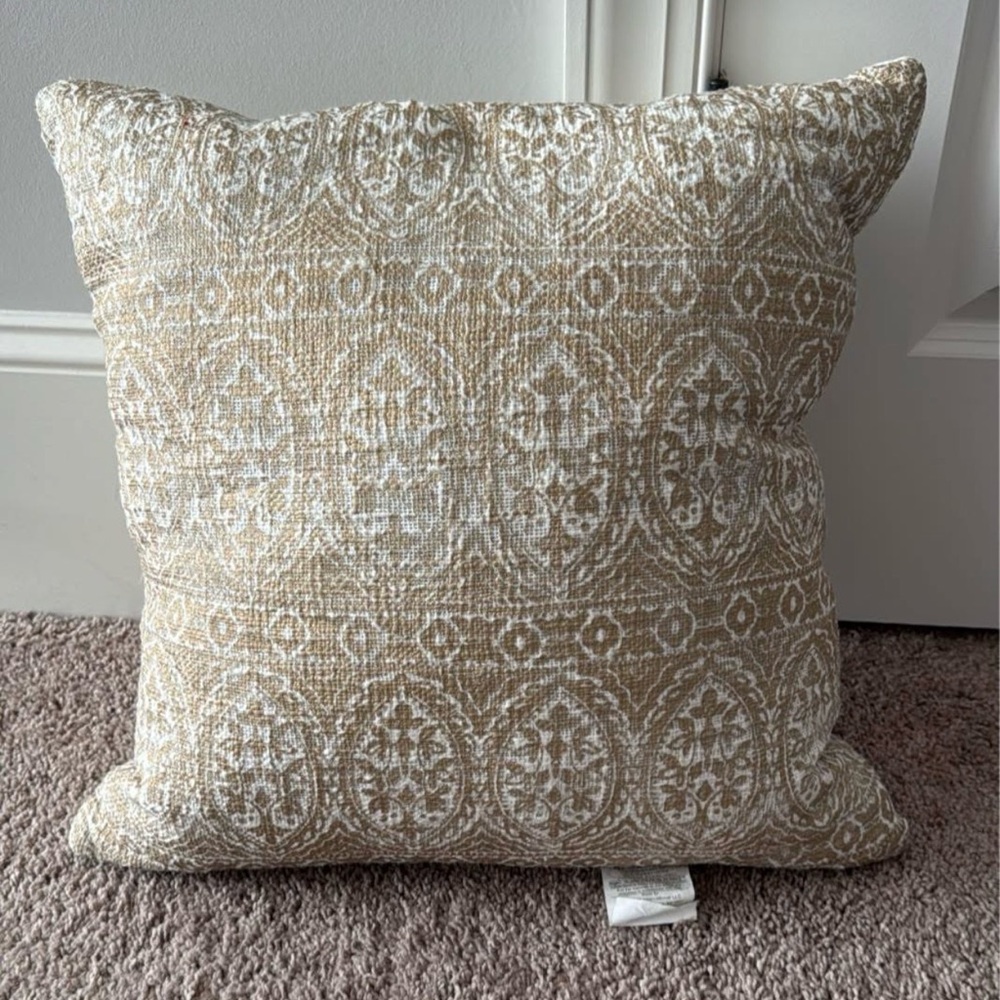 Chic Beige and Cream‎ Patterned Pillow